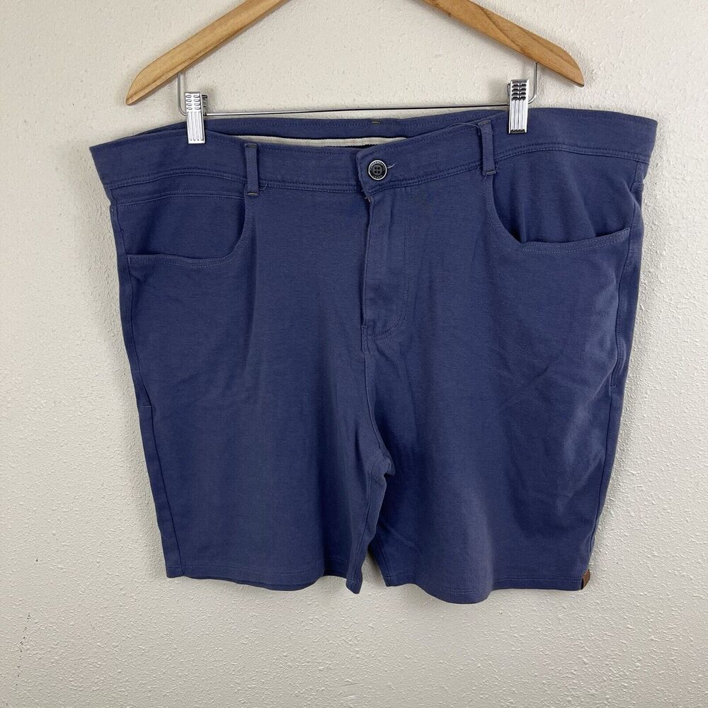Fundamental Coast Cotton Modal Knit Chino Shorts 8” Blue Mens Size 38
